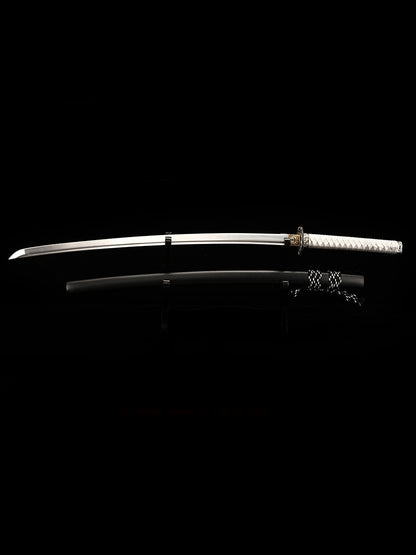 Katana Handmade Japanese Samurai Sword 1060 high Carbon Cold Steel Full Tang Sharp Can Cut Bamboo Trees