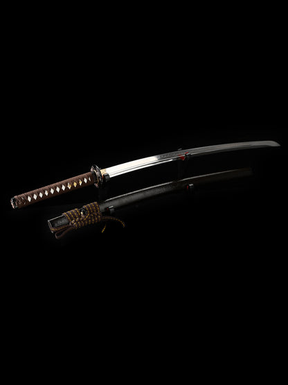 Katana Japanese samurai pattern black gold