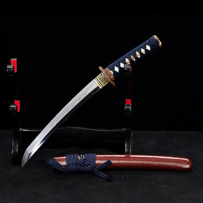 Hand Forged Japanese Tanto Naruto Short Sword T10 Turns the soil to burn blade--DD-0018