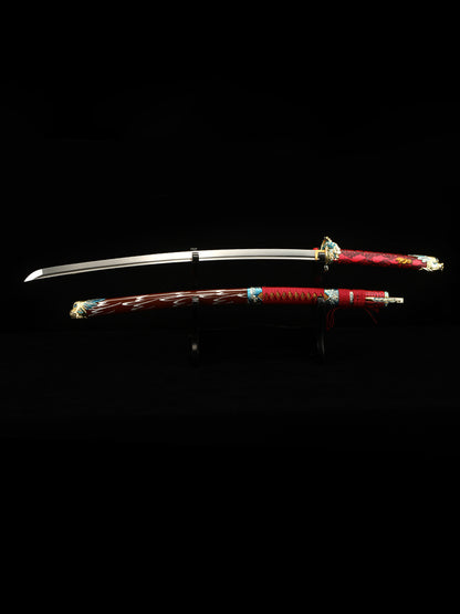 Japanese samurai sword 1095 steel made dragon sword Tan high-end gift