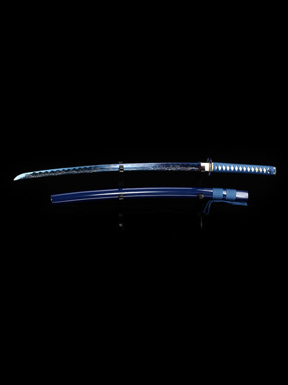 (63)Handmade Authentic Japanese Samurai Samurai Sword Carbon Steel Grilled Blue Knife Men's Boutique Gift Series