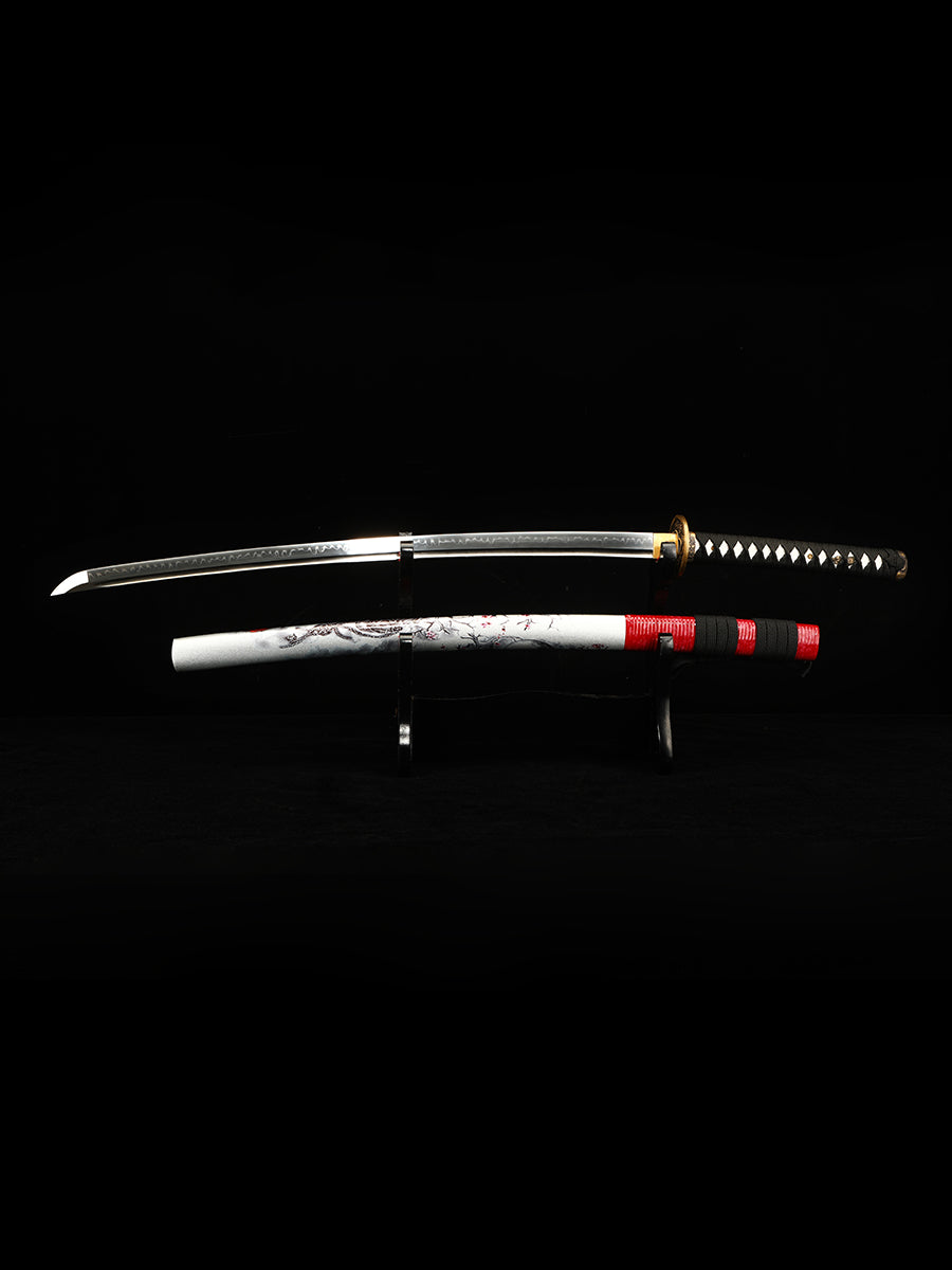 (27)Hand-made Japanese katana T10 steel blade