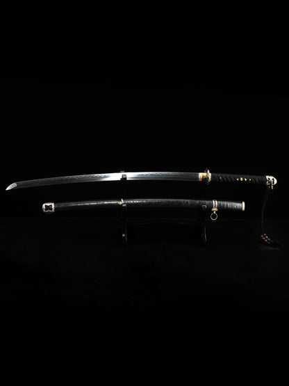 Japanese samurai sword Tai Dao T10 steel made black sheath