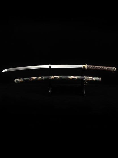 Handmade Japanese samurai sword Tai Dao 1095 steel made camouflage sheath