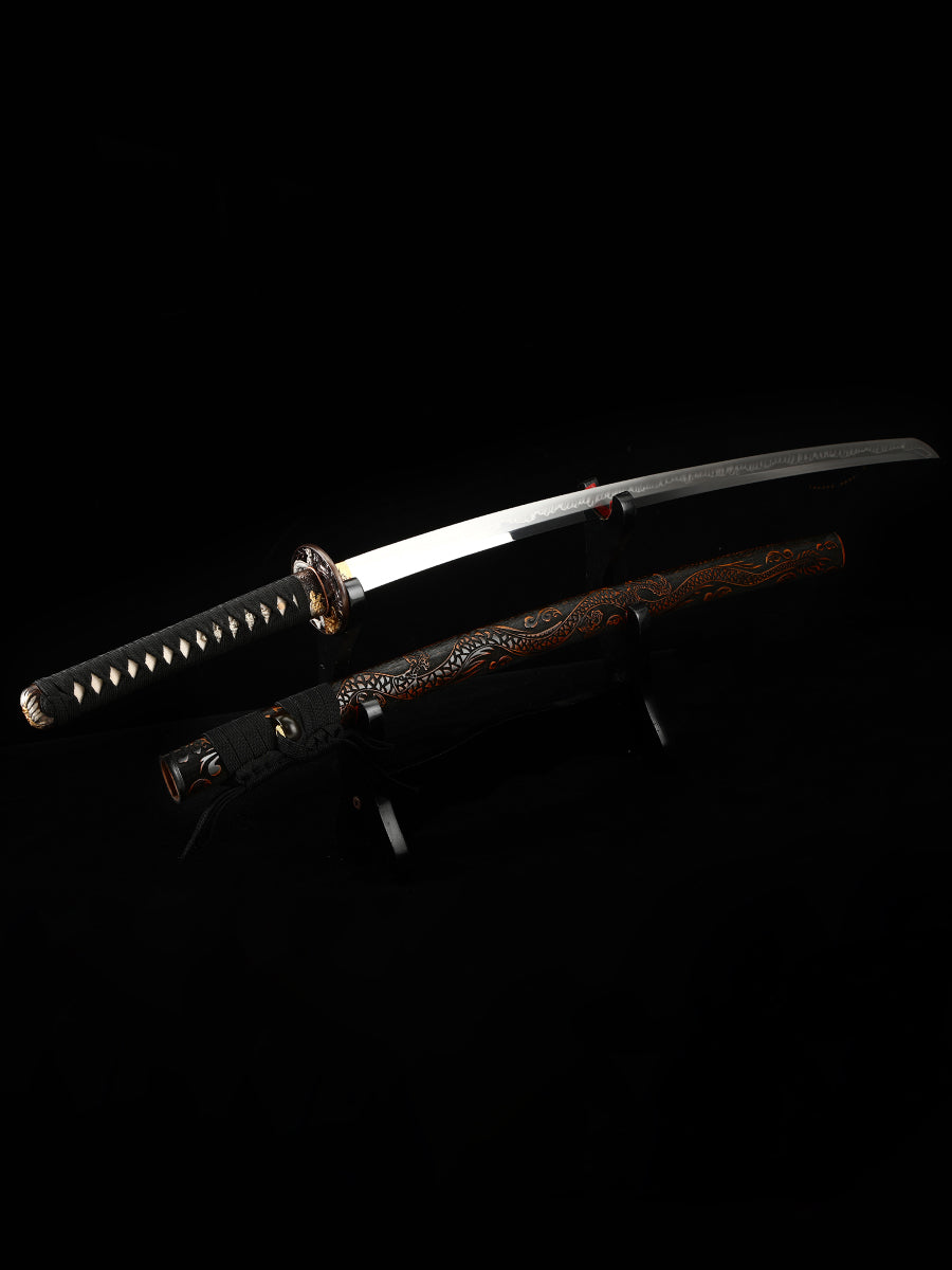 Handmade Katana,Japanese Samurai Sword Katana,T10 High Carbon Steel Clay Tempered,