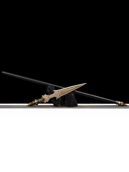 Eighteen weapons decoration collection, Nezha same style lotus spear, yellow