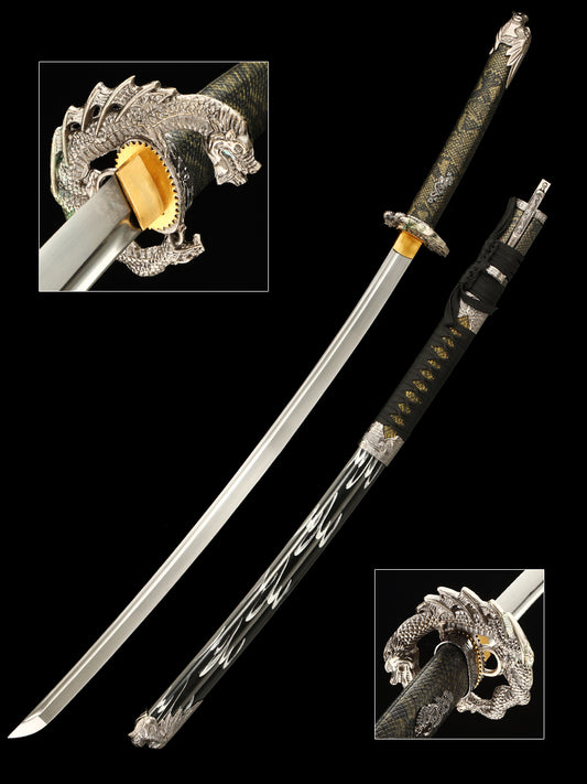Handmade authentic Japanese samurai sword 1095 steel gray sword Tan exquisite gift